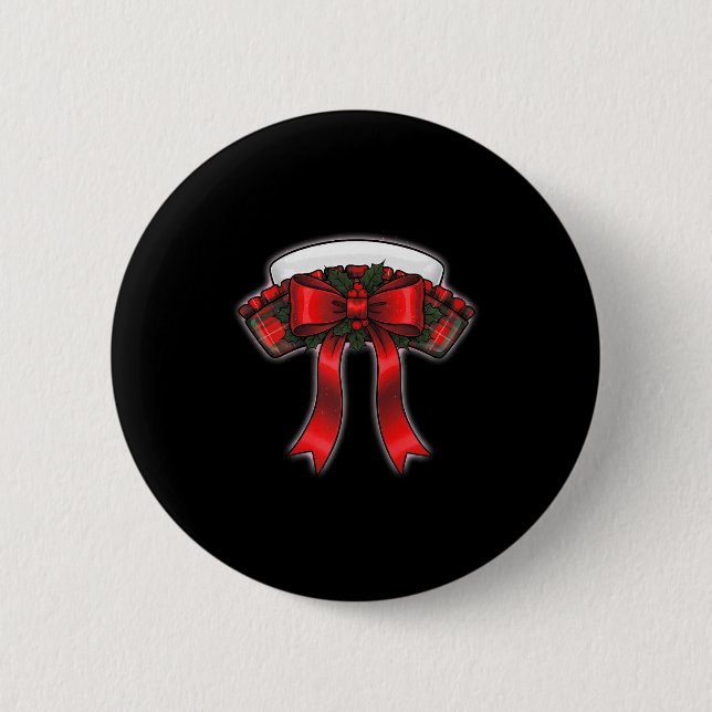 Funny Christmas Nurse Nursing Cap Women Girls  Button (Front)