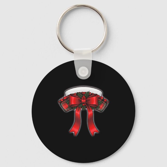Funny Christmas Nurse Nursing Cap Women Girls  Keychain (Front)