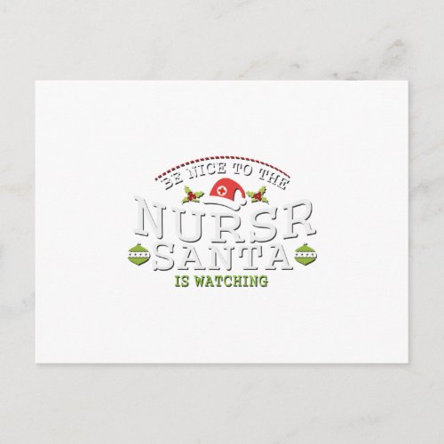 Funny Christmas Nurse nursing Gifts Holiday Postcard