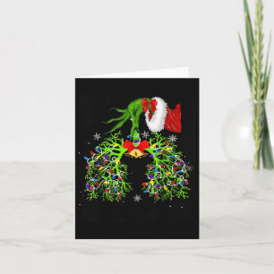 Funny Christmas Nurse Respiratory Therapist Lung N Card