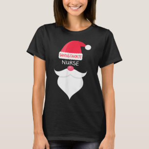 Funny Christmas Nursing, Santa's Favorite Nurse T-Shirt
