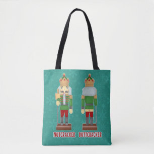 Funny Christmas Nutcracker Buttcracker Humorous Tote Bag