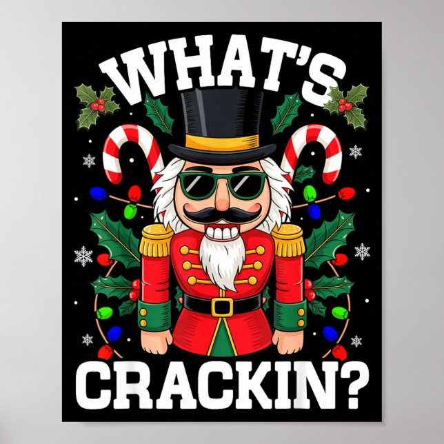 Funny Christmas Nutcracker Men Kids N Boys Whats C Poster (Front)