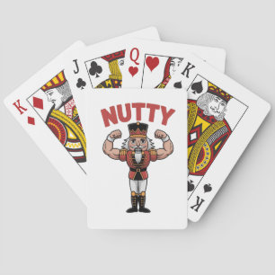 Funny Christmas Nutcracker Nuty Natural Fitness Poker Cards