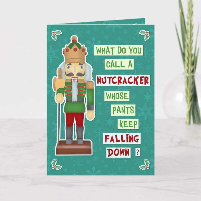 Funny Christmas Card Funny Holiday Card Nuts About Holidays //// Nutcracker Card Christmas Card Punny Christmas Card Holiday Card
