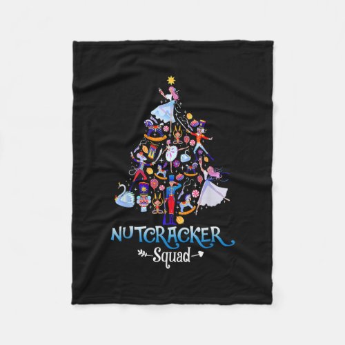 Funny Christmas Nutcracker Squad Ballet Dance Kids Fleece Blanket