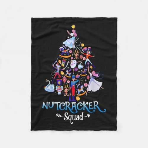 Funny Christmas Nutcracker Squad Ballet Dance Kids Fleece Blanket