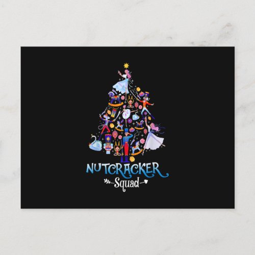 Funny Christmas Nutcracker Squad Ballet Dance Kids Postcard