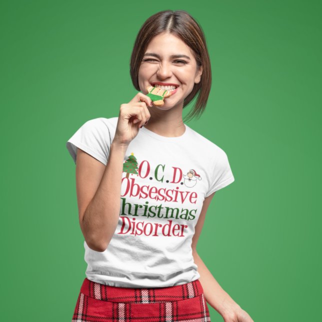 Funny Christmas Obsession Cute Women's Holiday T-Shirt (Creator Uploaded)