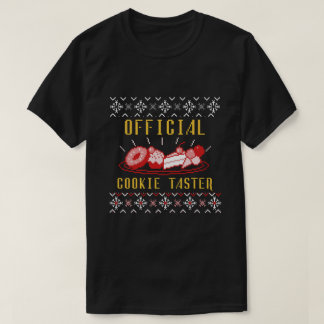 Funny Christmas "Official Cookie Taster" Graphic T-Shirt