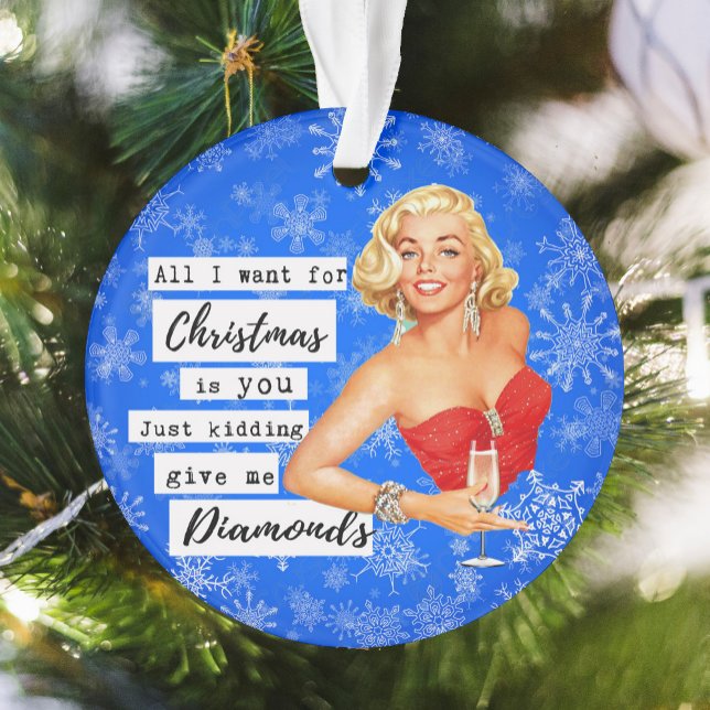 Funny Christmas Ornament Retro Best Friend Diamond (Creator Uploaded)