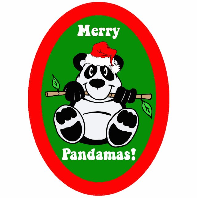 Funny Christmas Panda ornament (Front)
