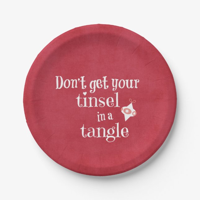 Funny Christmas Paper Plates (Front)
