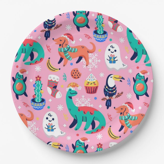 Funny Christmas Paper Plates (Front)