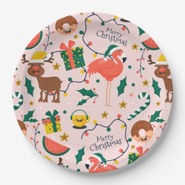 Funny Christmas Paper Plates (Front)