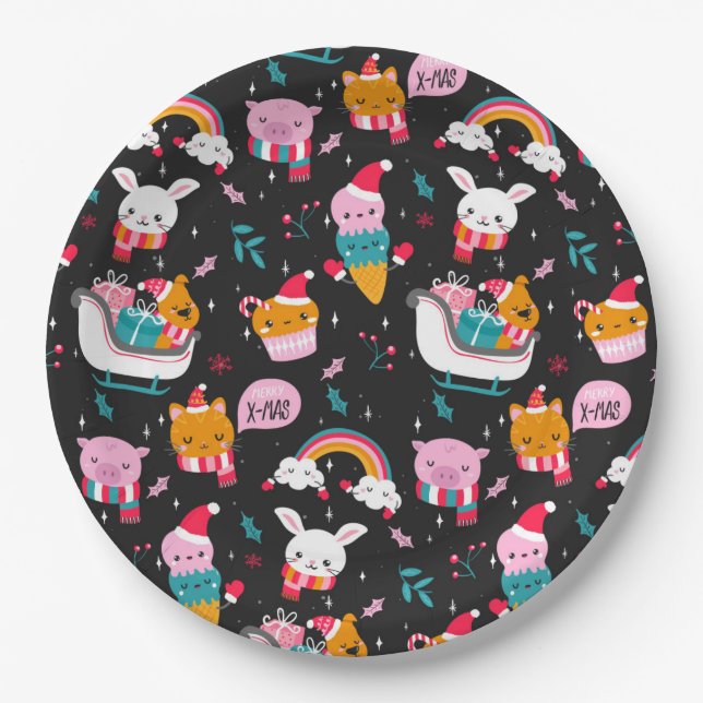 Funny Christmas Paper Plates (Front)