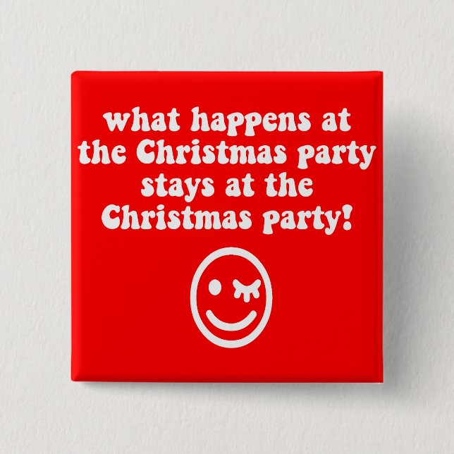 Funny Christmas party Button (Front)