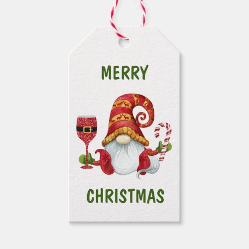 Funny Christmas Party Gnome Gift Tags