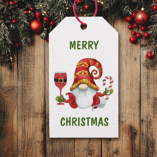 Funny Christmas Party Gnome Gift Tags