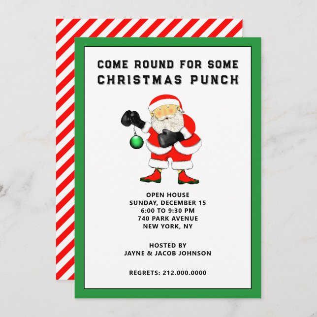 Funny Christmas Party Invitation (Front/Back)