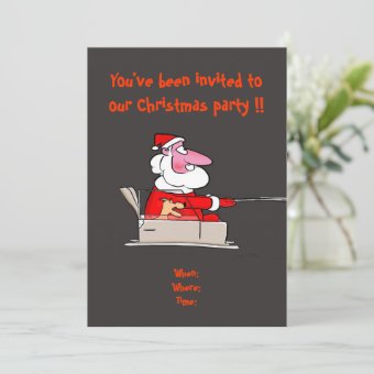 Funny Christmas Party Invitation | Zazzle