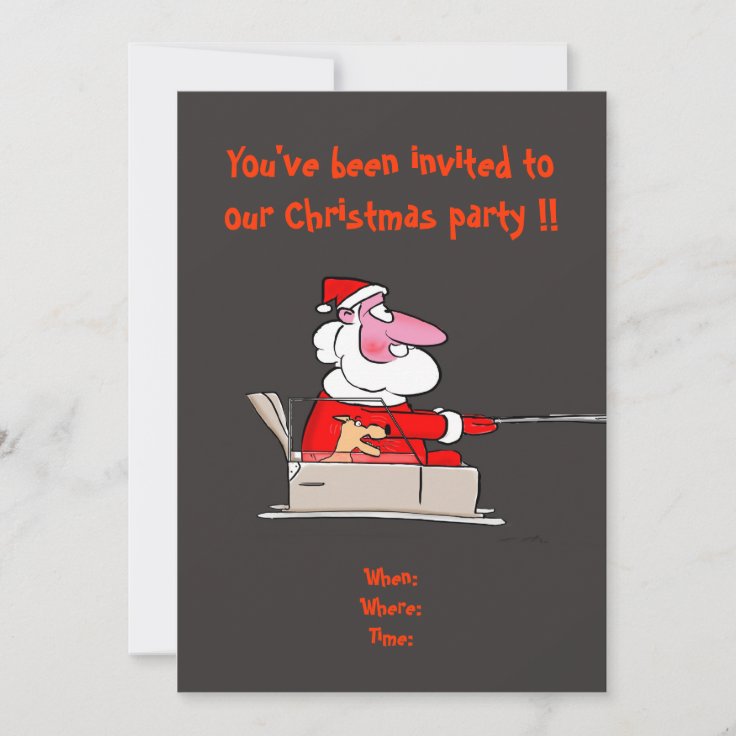 Funny Christmas Party Invitation | Zazzle