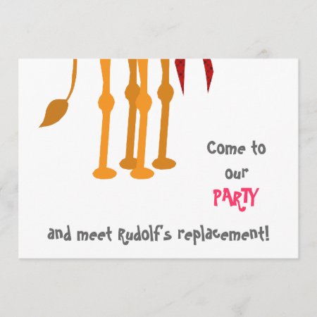 Funny Christmas Party Invitation Card (camel)