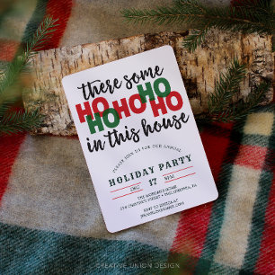 Funny Christmas Party Invitation Ho's Open House