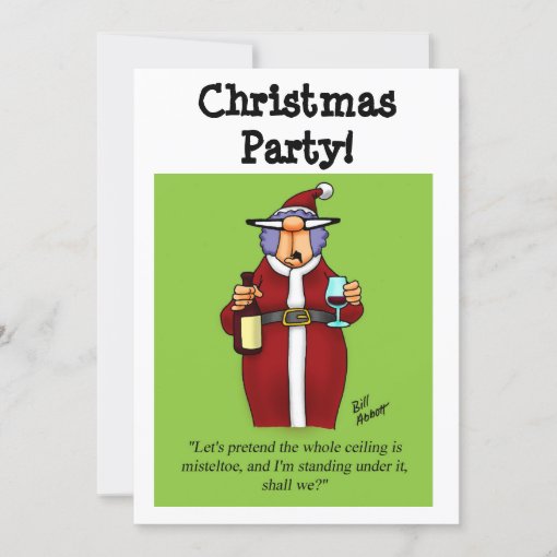 Funny Christmas Party Invitations | Zazzle