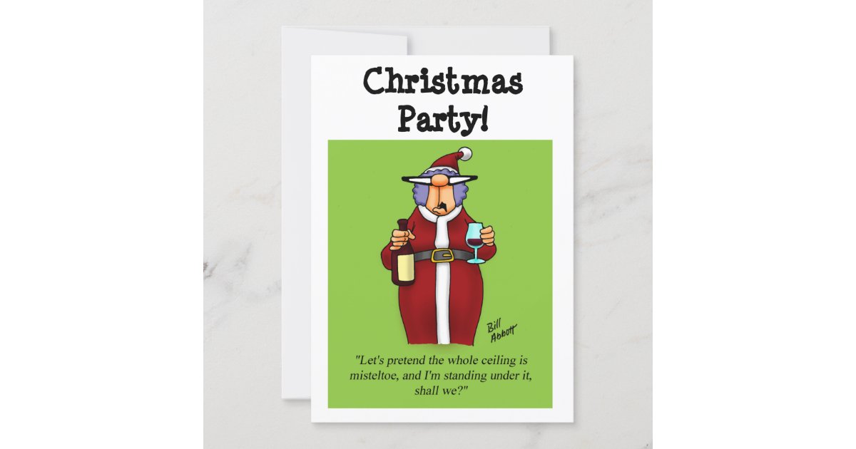 Funny Christmas Party Invitations | Zazzle