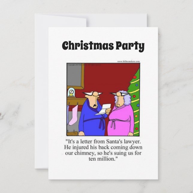 Funny Christmas Party Invitations (Front)