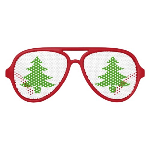 Funny Christmas party shades with Xmas tree