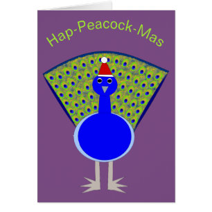 Funny Christmas Peacock Cards