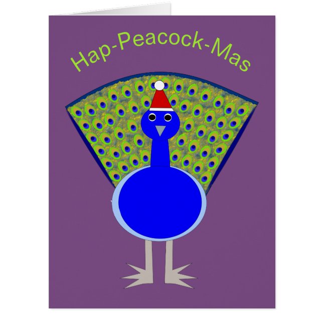 Funny Christmas Peacock Cards (Front)