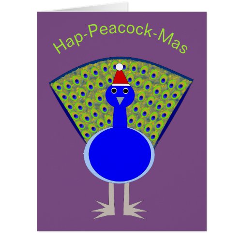 Funny Christmas Peacock Christmas Card