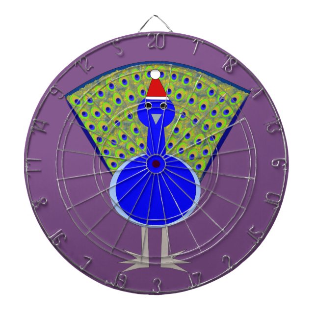 Funny Christmas Peacock Dart Board (Front)