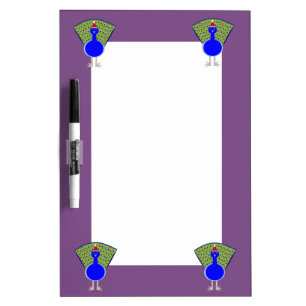 Funny Christmas Peacock Dry Erase Board