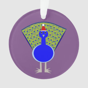 Funny Christmas Peacock Ornament