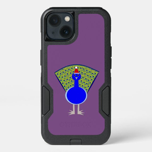 Funny Christmas Peacock Otterbox iPhone Case (Back)