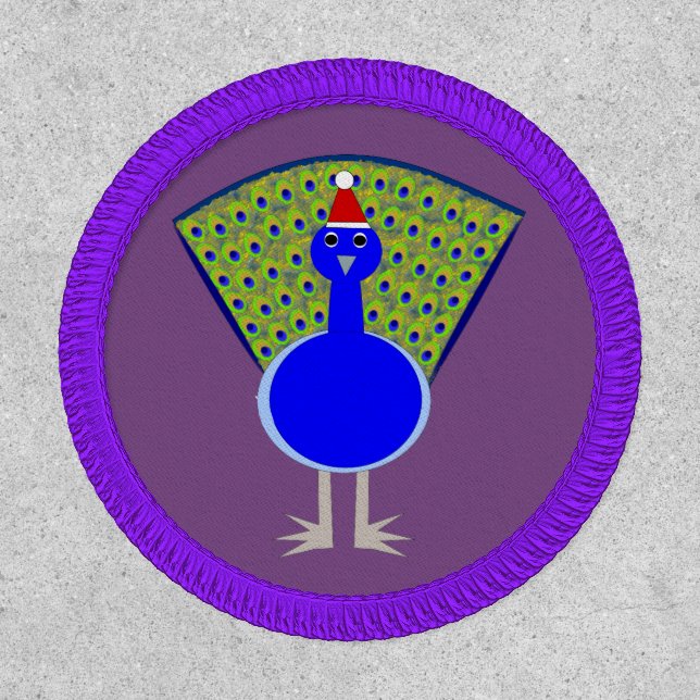 Funny Christmas Peacock Patch (Front)