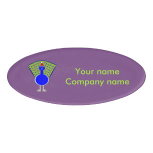 Funny Christmas Peacock Personalized Name Tag