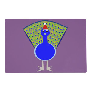 Funny Christmas Peacock Personalized Placemat
