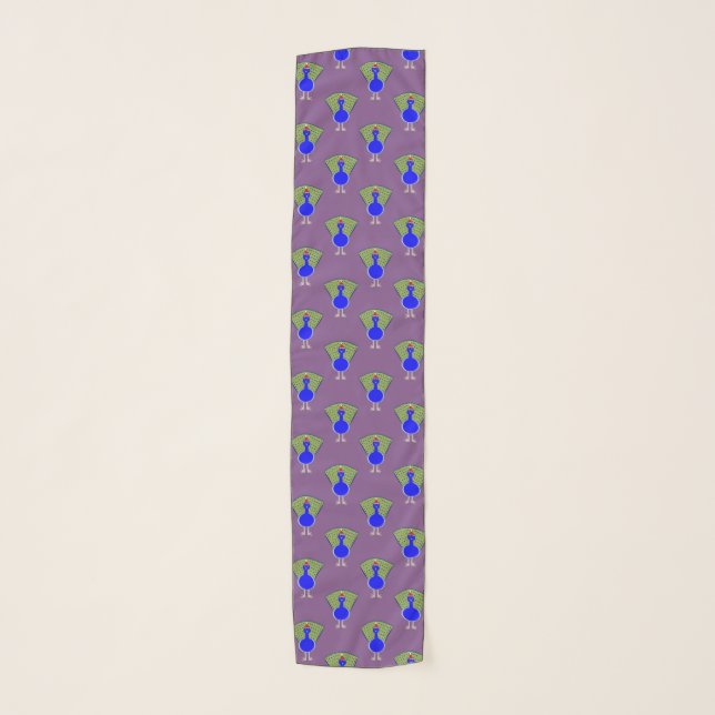 Funny Christmas Peacock Scarf (Front)