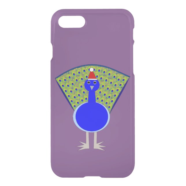 Funny Christmas Peacock Uncommon iPhone Case (Back)