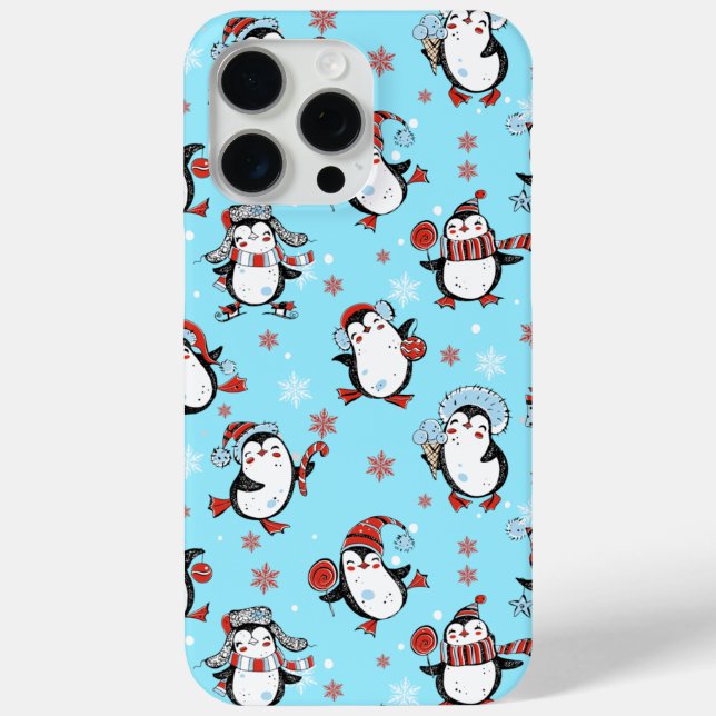 Funny Christmas Penguin Case-Mate iPhone Case (Back)