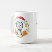 Funny Christmas Penguin Good at Being Naughty Coffee Mug (Front Left)