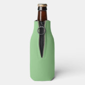 Funny Christmas Penguin Is it too late to be good Bottle Cooler (Bottle Back)