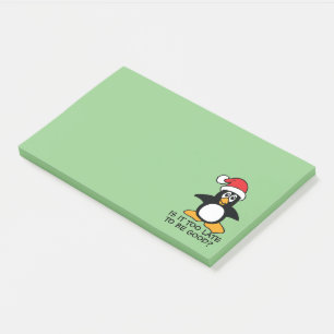 Funny Christmas Penguin Is it too late to be good Post-it Notes