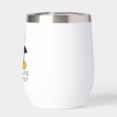 Funny Christmas Penguin Is it too late to be good Thermal Wine Tumbler (Back)