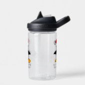 Funny Christmas Penguin Is it too late to be good  Water Bottle (Left)